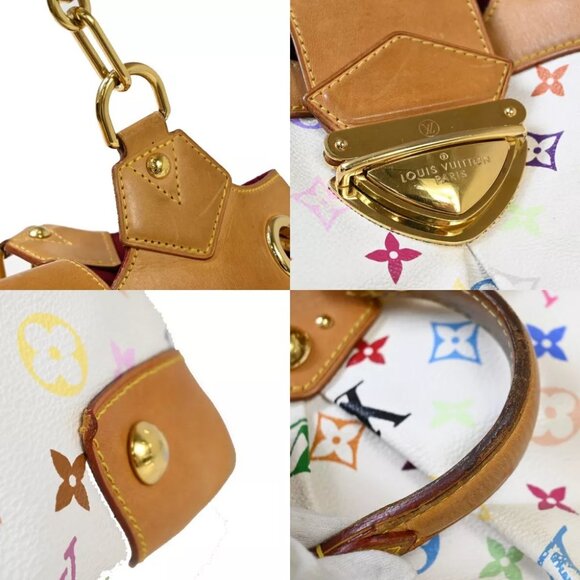 LOUIS VUITTON Ursula Chain Hand Bag Monogram Multi Leather White M40123 57EA904 - Picture 7 of 16